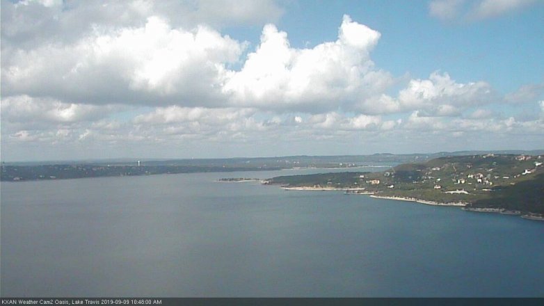 Lake Travis webcam, September 9, 2019 9:50 AM CT