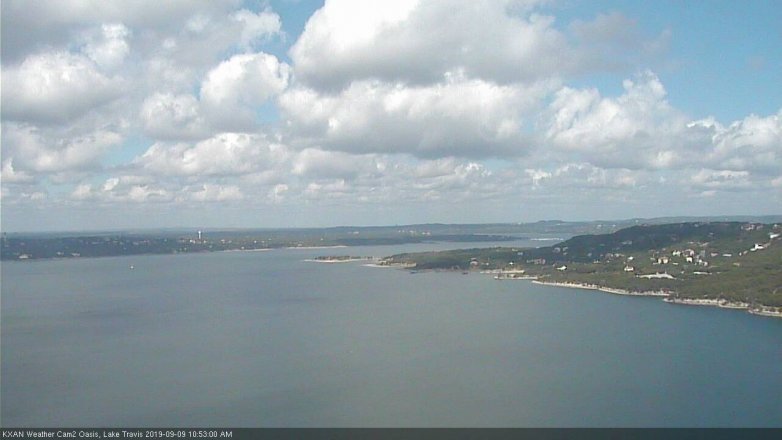 Lake Travis webcam, September 9, 2019 9:55 AM CT
