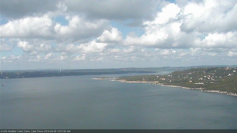 Lake Travis webcam, September 9, 2019 10:00 AM CT