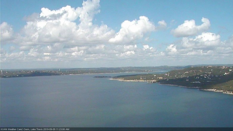 Lake Travis webcam, September 9, 2019 10:25 AM CT
