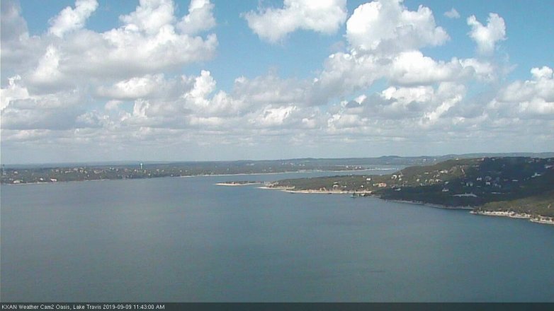 Lake Travis webcam, September 9, 2019 10:45 AM CT