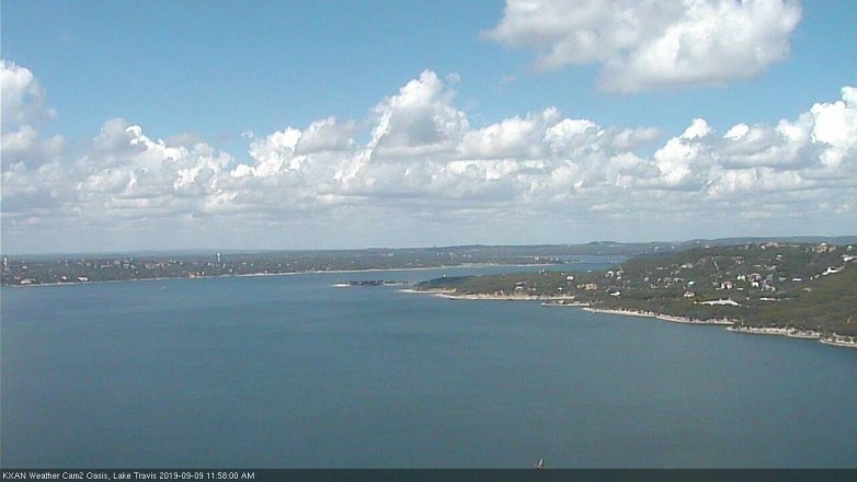 Lake Travis webcam, September 9, 2019 11:00 AM CT
