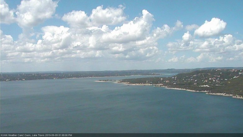Lake Travis webcam, September 9, 2019 12:10 PM CT