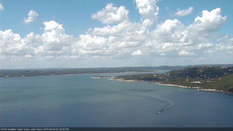 Lake Travis webcam, September 9, 2019 12:30 PM CT