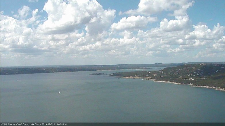 Lake Travis webcam, September 9, 2019 1:10 PM CT