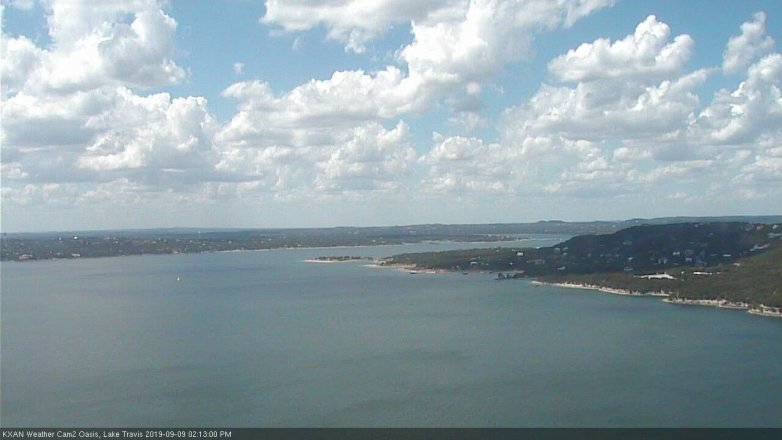 Lake Travis webcam, September 9, 2019 1:15 PM CT