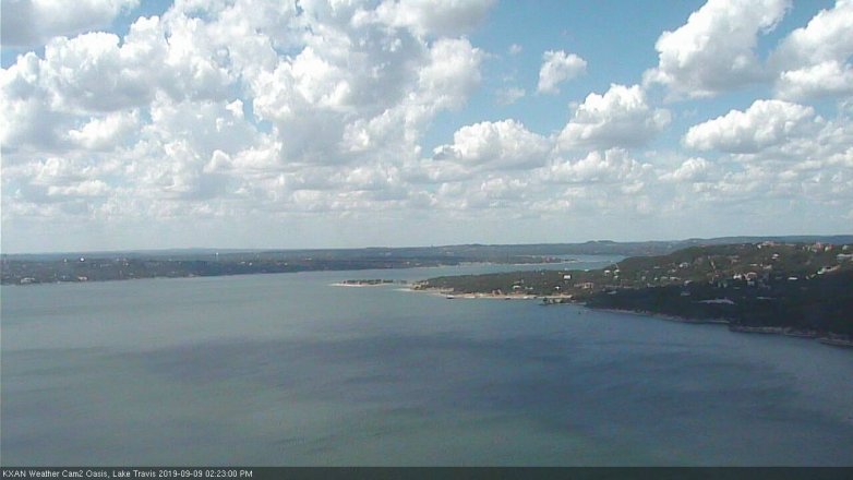 Lake Travis webcam, September 9, 2019 1:25 PM CT
