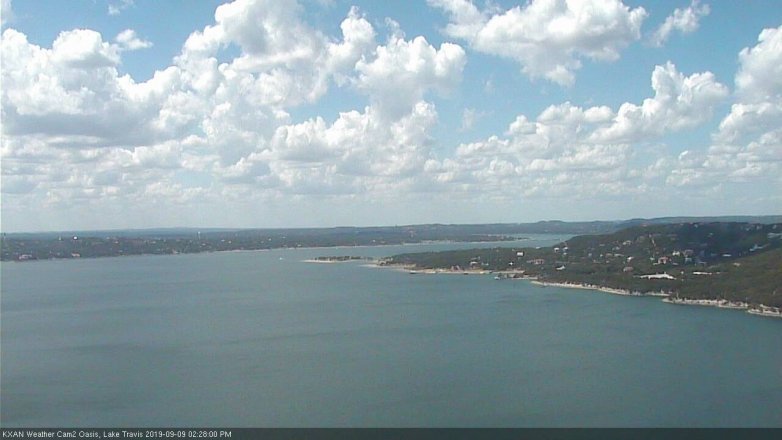 Lake Travis webcam, September 9, 2019 1:30 PM CT