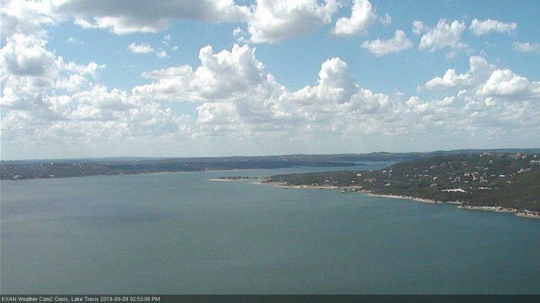 Lake Travis webcam, September 9, 2019 1:55 PM CT