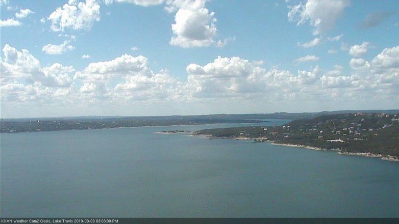 Lake Travis webcam, September 9, 2019 2:05 PM CT