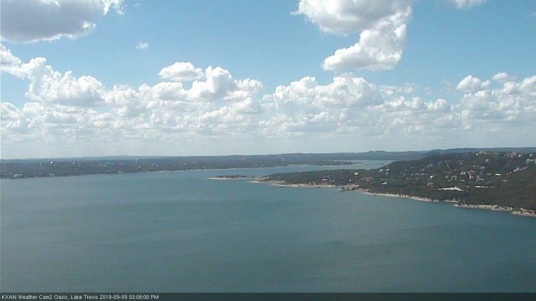 Lake Travis webcam, September 9, 2019 2:10 PM CT