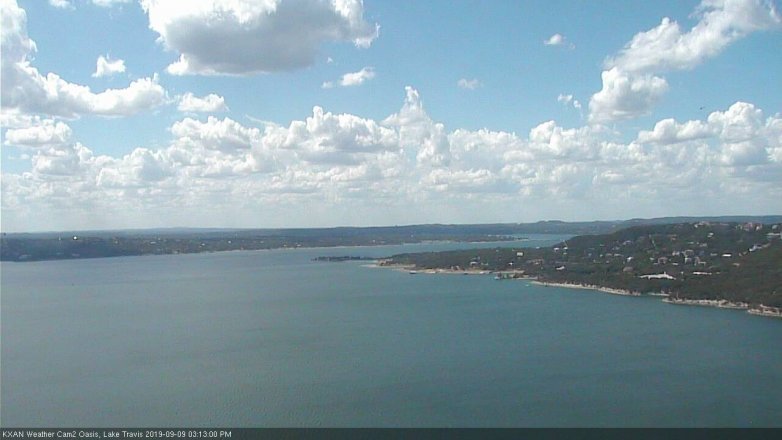 Lake Travis webcam, September 9, 2019 2:15 PM CT
