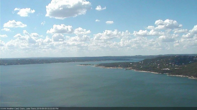 Lake Travis webcam, September 9, 2019 2:35 PM CT