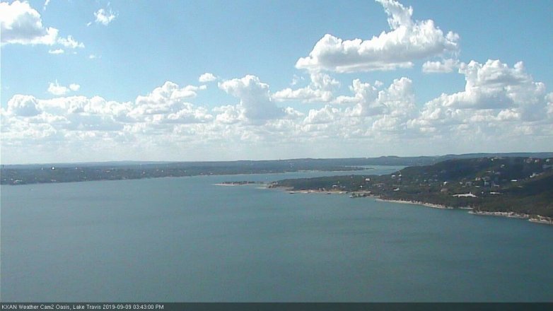 Lake Travis webcam, September 9, 2019 2:45 PM CT