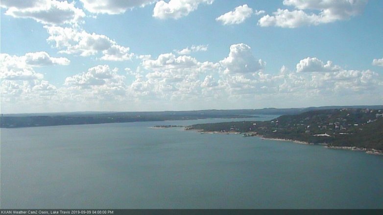 Lake Travis webcam, September 9, 2019 3:10 PM CT