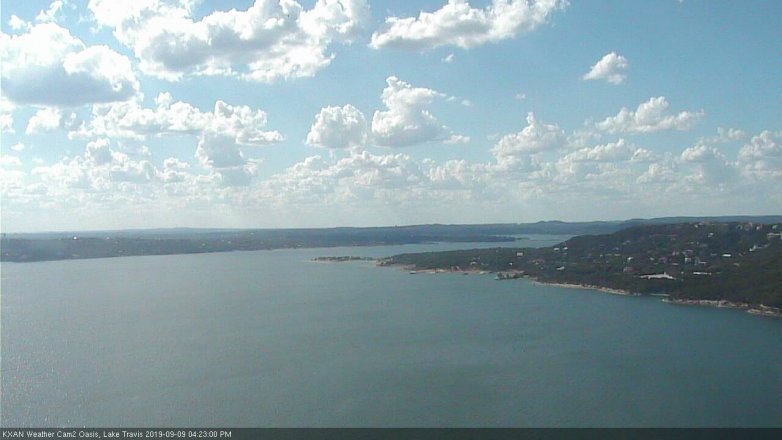 Lake Travis webcam, September 9, 2019 3:25 PM CT