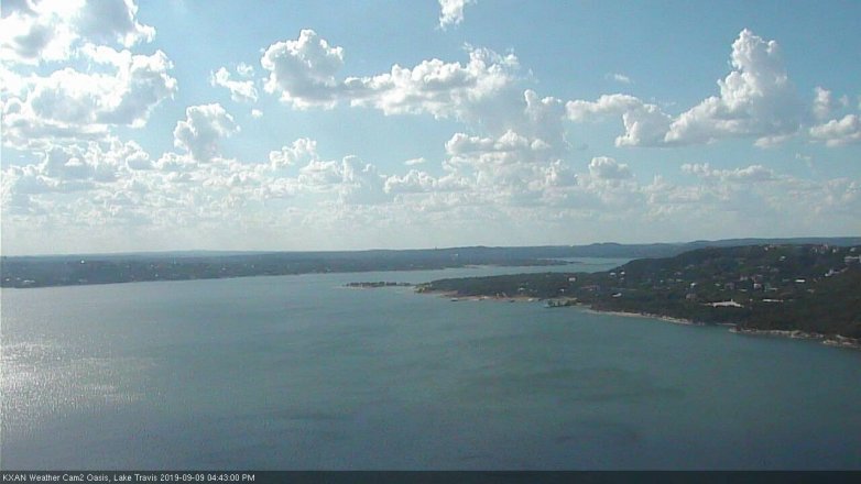 Lake Travis webcam, September 9, 2019 3:45 PM CT