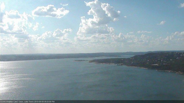 Lake Travis webcam, September 9, 2019 4:05 PM CT
