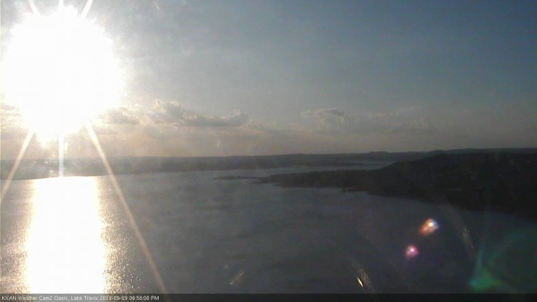 Lake Travis webcam, September 9, 2019 6:00 PM CT