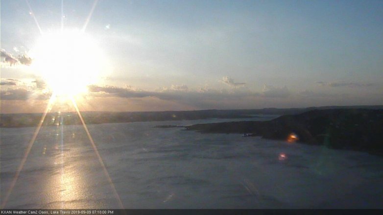 Lake Travis webcam, September 9, 2019 6:20 PM CT