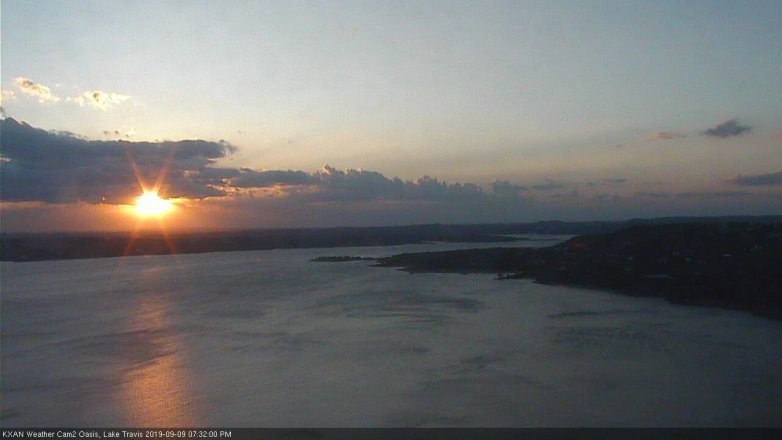 Lake Travis webcam, September 9, 2019 6:35 PM CT