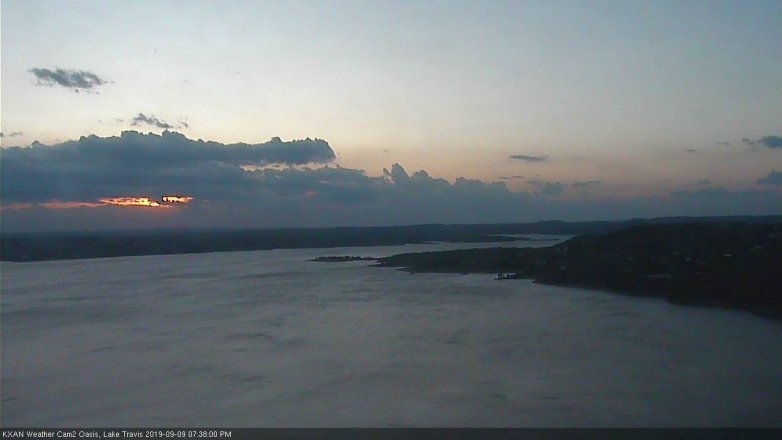 Lake Travis webcam, September 9, 2019 6:40 PM CT