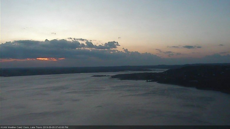 Lake Travis webcam, September 9, 2019 6:45 PM CT