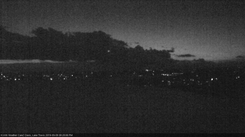 Lake Travis webcam, September 9, 2019 7:30 PM CT
