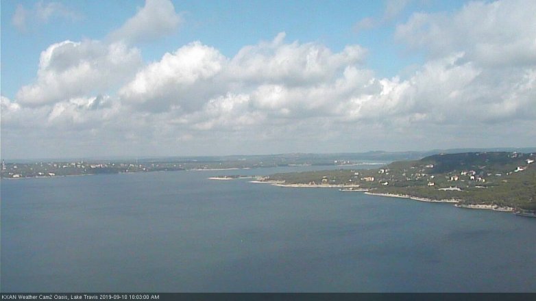 Lake Travis webcam, September 10, 2019 9:05 AM CT