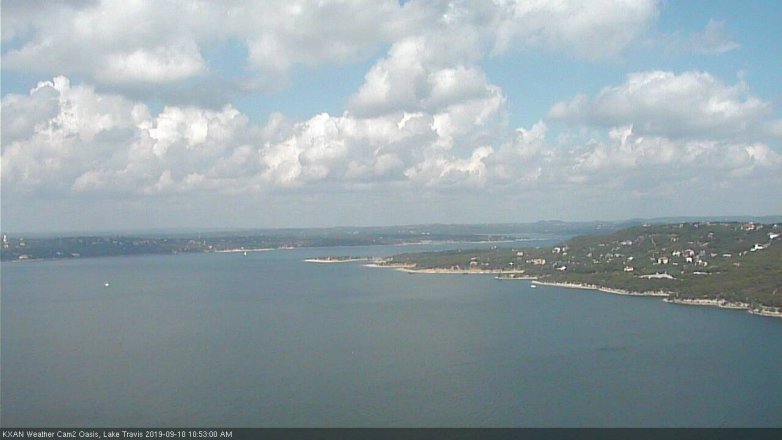 Lake Travis webcam, September 10, 2019 9:55 AM CT