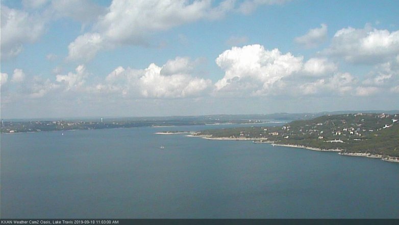Lake Travis webcam, September 10, 2019 10:05 AM CT