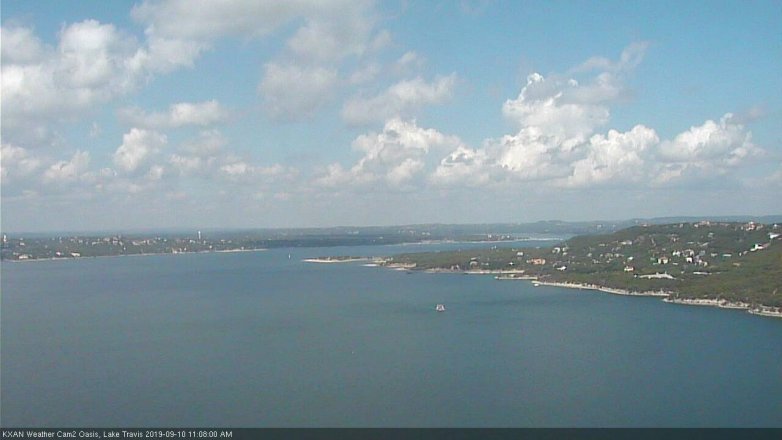 Lake Travis webcam, September 10, 2019 10:10 AM CT