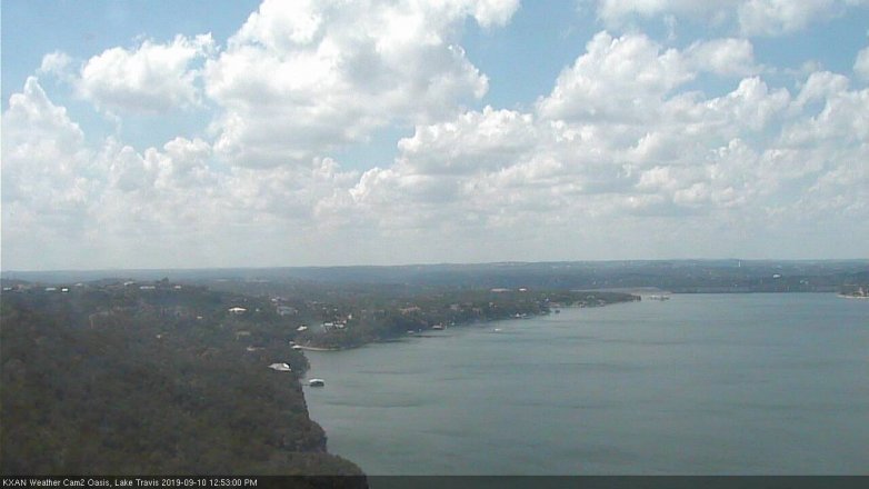 Lake Travis webcam, September 10, 2019 11:55 AM CT