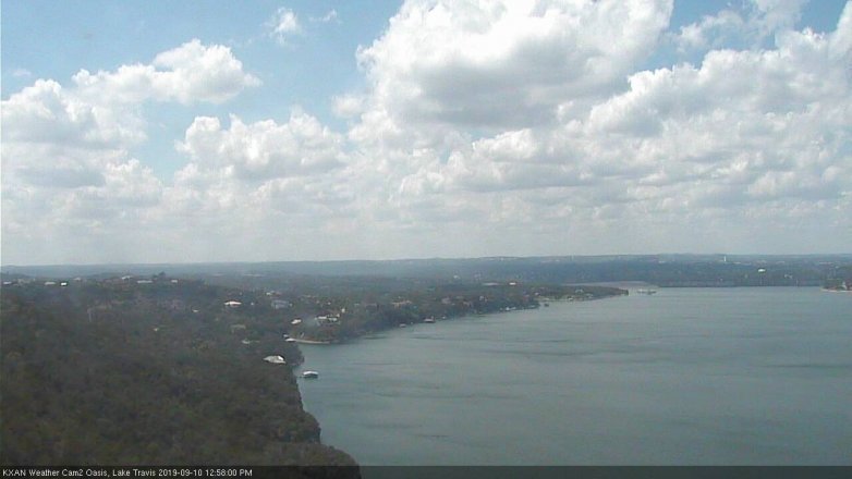 Lake Travis webcam, September 10, 2019 12:00 PM CT