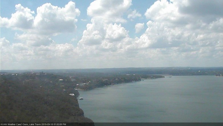Lake Travis webcam, September 10, 2019 12:05 PM CT