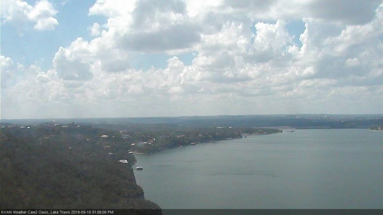 Lake Travis webcam, September 10, 2019 12:10 PM CT