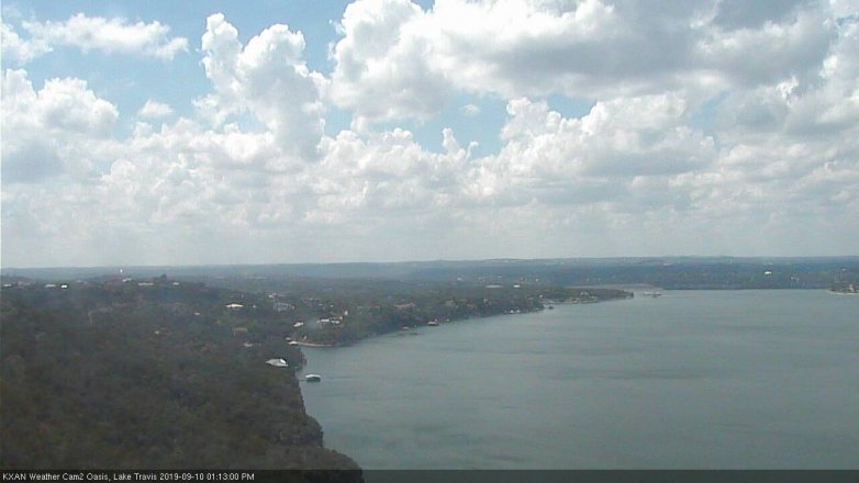 Lake Travis webcam, September 10, 2019 12:15 PM CT