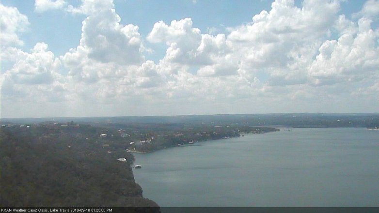 Lake Travis webcam, September 10, 2019 12:25 PM CT
