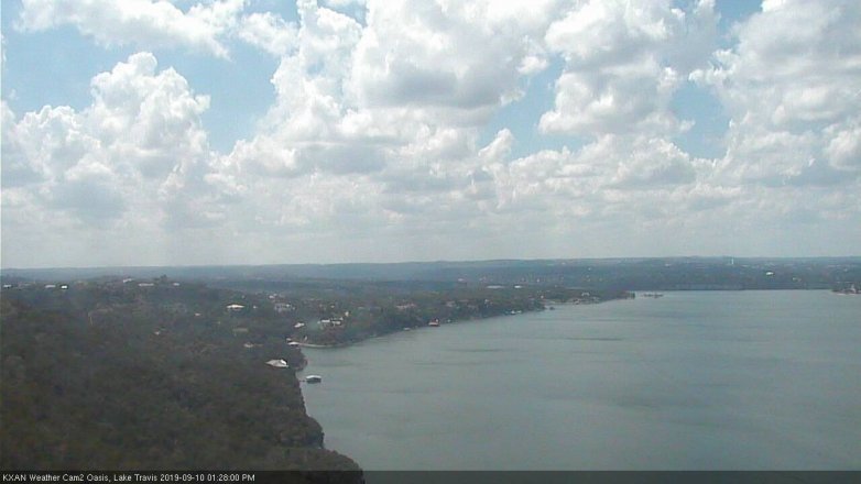 Lake Travis webcam, September 10, 2019 12:30 PM CT