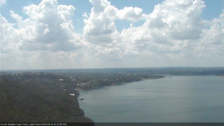 Lake Travis webcam, September 10, 2019 12:40 PM CT