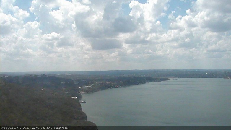 Lake Travis webcam, September 10, 2019 12:45 PM CT