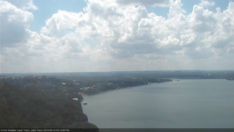 Lake Travis webcam, September 10, 2019 1:15 PM CT