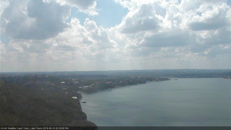 Lake Travis webcam, September 10, 2019 1:20 PM CT