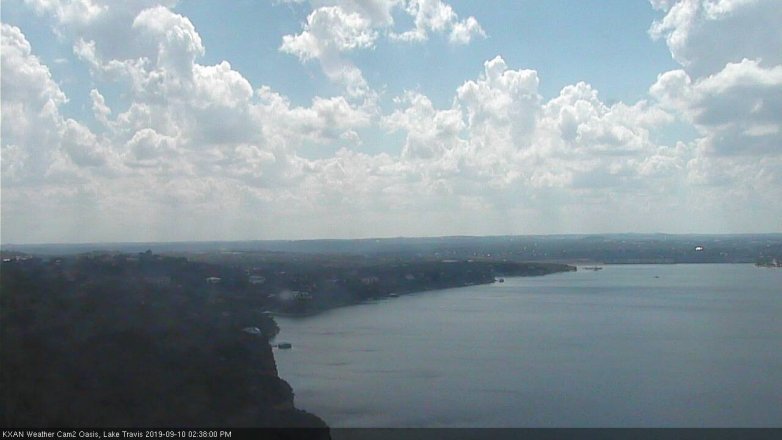 Lake Travis webcam, September 10, 2019 1:40 PM CT