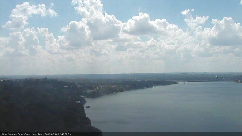 Lake Travis webcam, September 10, 2019 1:45 PM CT