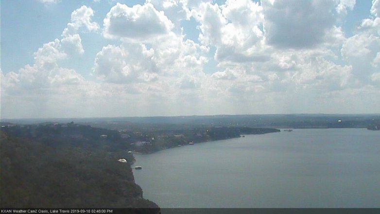 Lake Travis webcam, September 10, 2019 1:50 PM CT
