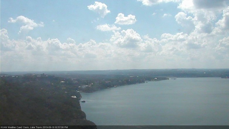 Lake Travis webcam, September 10, 2019 2:00 PM CT