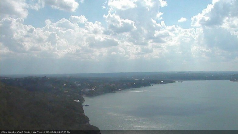 Lake Travis webcam, September 10, 2019 2:35 PM CT