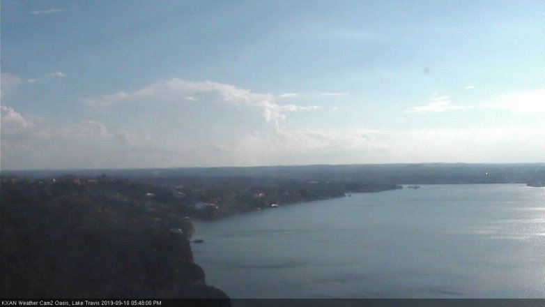 Lake Travis webcam, September 10, 2019 4:50 PM CT