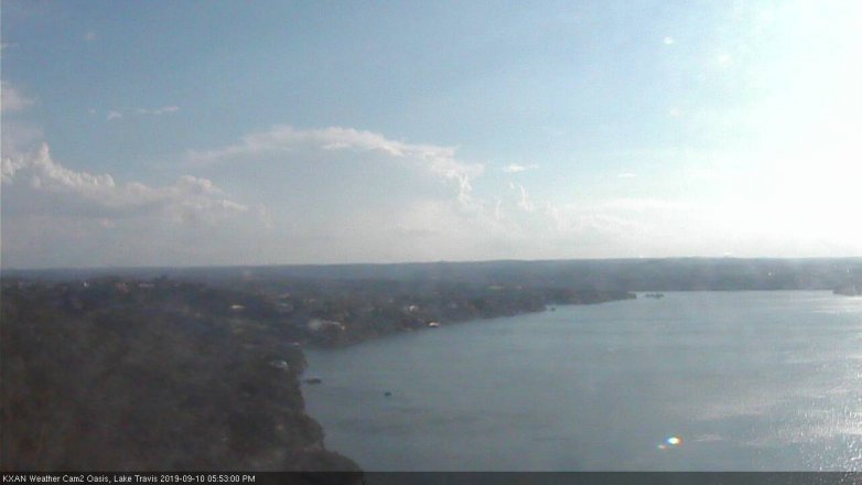 Lake Travis webcam, September 10, 2019 4:55 PM CT